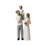 figurines familiales moderne résine blanche gris marron épurées minimaliste salon decoration
