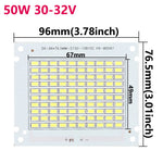 ampoule led 50w blanc 6500k module carré transparent moderne éclairage industriel fixations