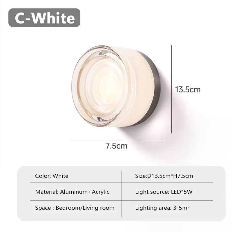 lampe murale moderne or blanc gris rayures horizontales adhésive cuisine chambre salon