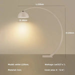 lampe arc moderne métal noir finition mate salon éclairage intérieur chic