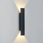 applique murale moderne extérieure led 18w aluminium hydrofuge ip65 noir 61cm