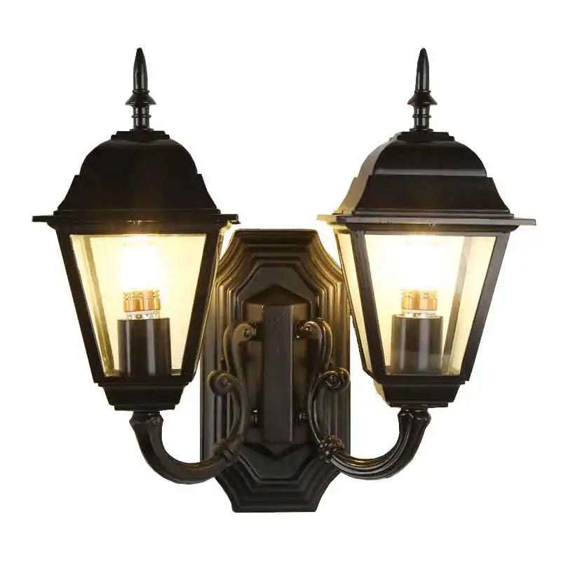 applique murale deux lampes noir bronze verre opalin classique vintage fixée mur