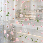 guirlande fleurs artificielles roses feuilles vertes decoration maison mariage anniversaire baby shower