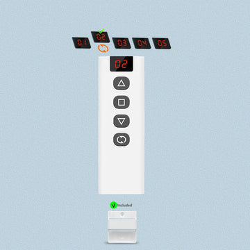 module rideau motorisé wifi rf télécommande sans fil batterie 12v blanc moderne