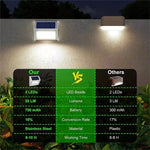 lumière solaire murale led moderne blanc noir panneau solaire ip65