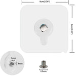 porte serviettes mural adhésif blanc moderne 5pcs 6cm 6cm plat lisse