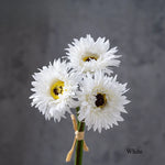 Bouquet artificiel gerbera blanc jaune rose moderne décoration intérieure mariage anniversaire minimaliste