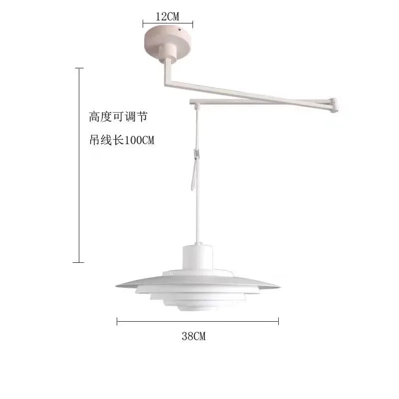 suspension lumineuse argentée moderne nervures câble suspendu chambre salon led minimaliste