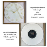 horloge murale moderne marbre blanc aiguille quartz 12 pouces adhésif salon