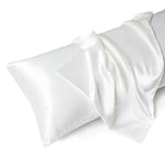 taies d'oreiller satinées lisses brillantes polyester anti allergie machine wash envelope closure