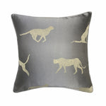coussin léopard moderne gris décoratif maison lit carré polyester 45x45cm