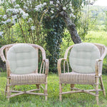 coussin chaise rayures beige blanc moderne mousse pe 100 polyester rond carré