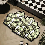 tapis vert blanc noir billets banque moderne antidérapant polyester lavage machine main