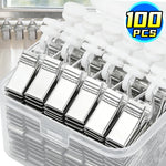 pinces rideau argentées modernes fenêtres boîte rangement inclusion rideaux fixations pack 20pcs