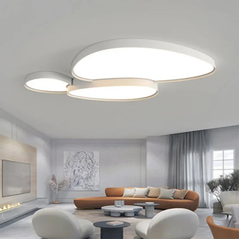 plafonnier led moderne noir blanc doré simple éclairage intérieur chambre salon télécommande lumière froide