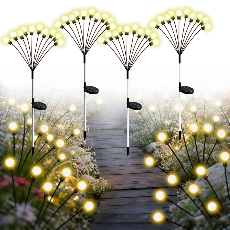 lumière solaire jardin moderne noire blanche oscillante extérieure autoinstallation imperméable led multicolorebranches