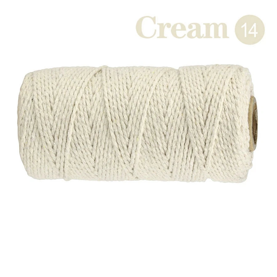 fil coton multicolore texturé naturel 100m 2mm enduit crafts sacs vêtements textiles maison
