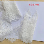 dentelle fleurs franges broderie fine blanc opaque 18cm largeur écolo tissu maille decoration
