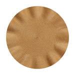 placemats ronds tissu rayures concentriques moderne rose doré rouge gris beige orange festive