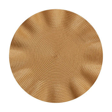 placemats ronds tissu rayures concentriques moderne rose doré rouge gris beige orange festive