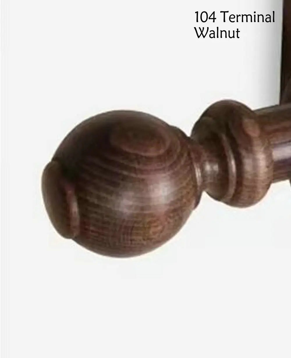 boucles rideau bois naturel clair foncé finition lisse classique vis support terminal