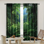 rideau forêt tropicale feuilles palmier vert noir polyester moderne opacité 75x166cm 105x230cm 130x210cm