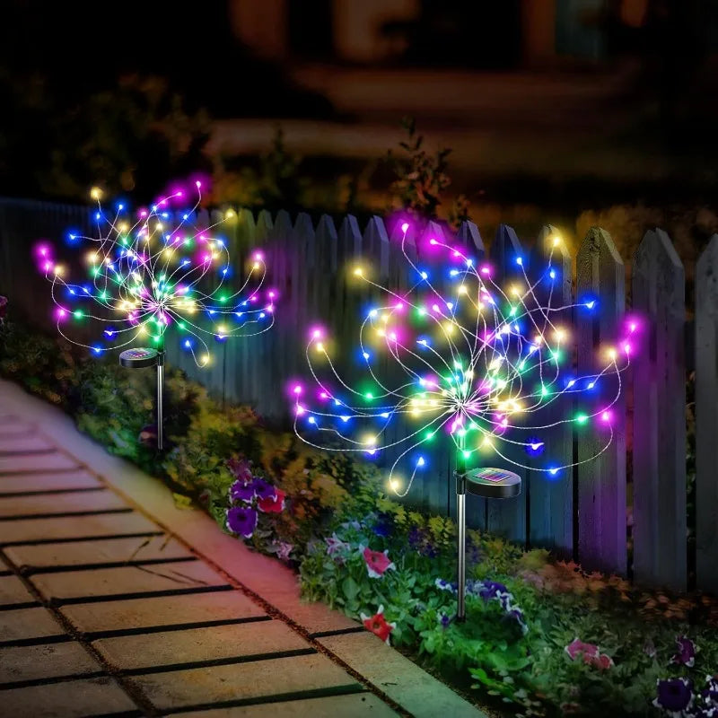 lumière solaire décorative multicolore étoile moderne fil cuivreextérieur mariage noël festive