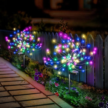 lumière solaire décorative multicolore étoile moderne fil cuivreextérieur mariage noël festive