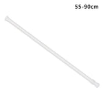 tige rideau extensible métal blanc durable adhésif moderne réglable 18 110cm