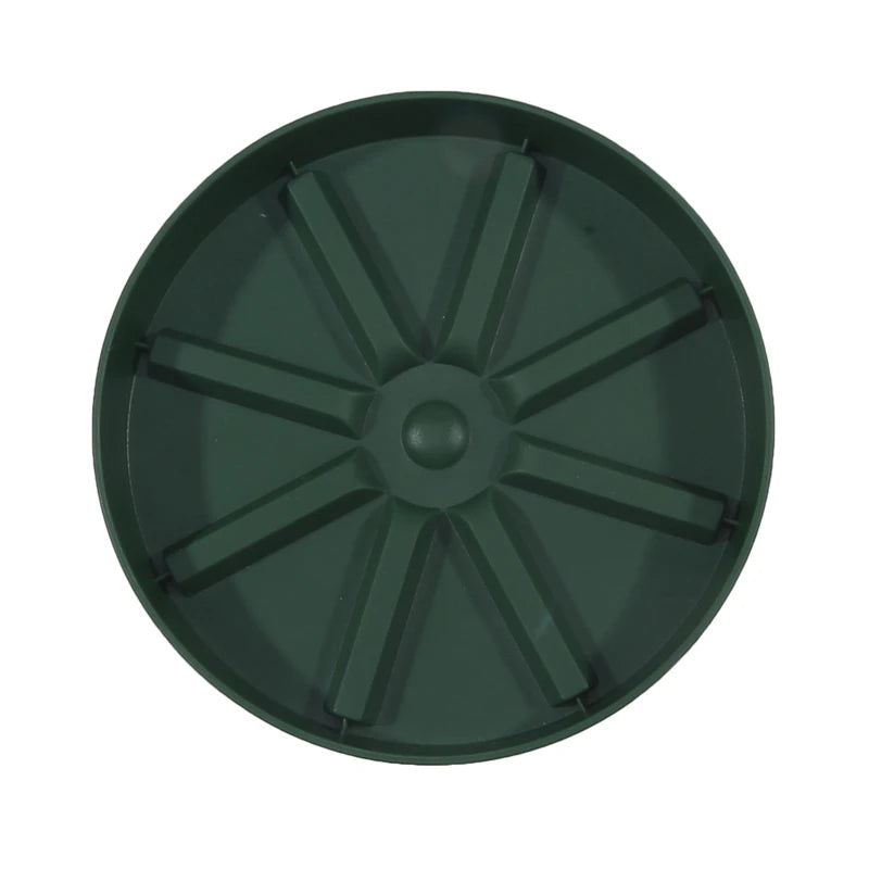 assiettes jardin rayées résine moderne vert gris blanc robustes poignées intérieur extérieur