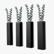 Jardinière murale noire en bois pour plantes d'intérieur, décoration boho pour salon et chambre