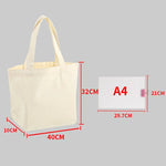 sac main femme toile noire grande pochette shopping coton solide moderne