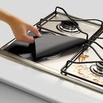 protège plaque cuisinière adhésif gris noir lisse moderne non stick réutilisable eco friendly