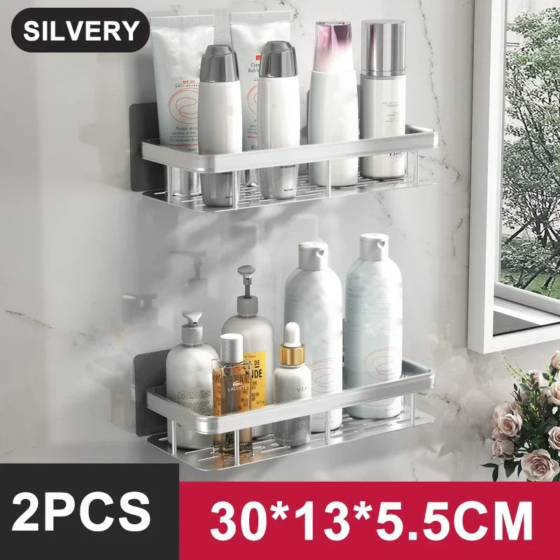 étagères rangement adhésives modernes blanc noir imperméables métal lisses bouteilles cosmétiques flacons parfum encens