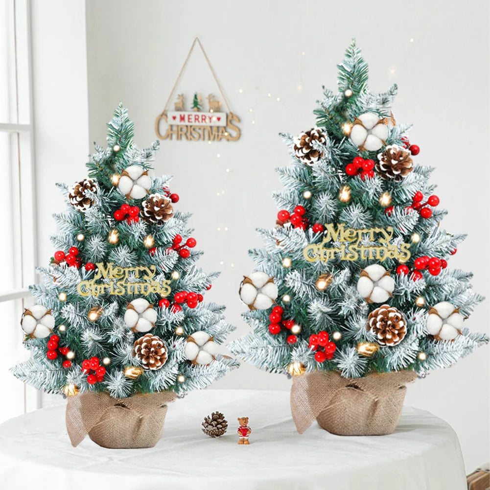 Décoration de Noël professionnelle mini sapin avec boules et cannes