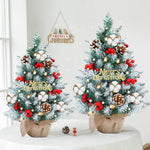 Décoration de Noël professionnelle mini sapin avec boules et cannes