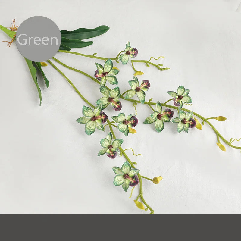 Bouquet artificiel moderne fleurs simples feuilles vertes blanc violet rose rouge vert intérieur