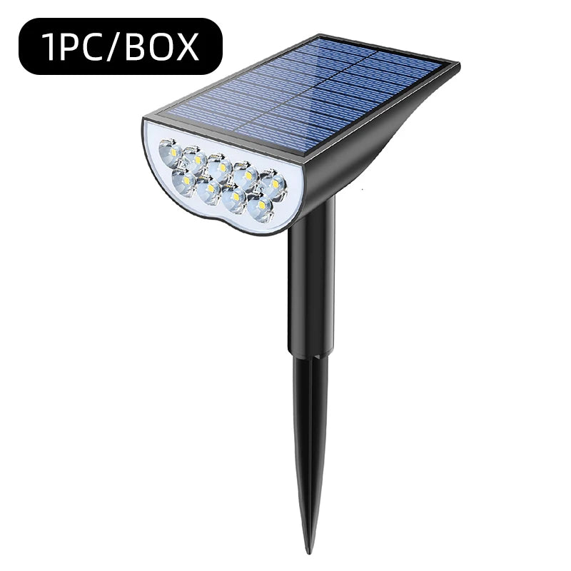 lampe solaire extérieure moderne led étanche noir bleu blanc pelouse