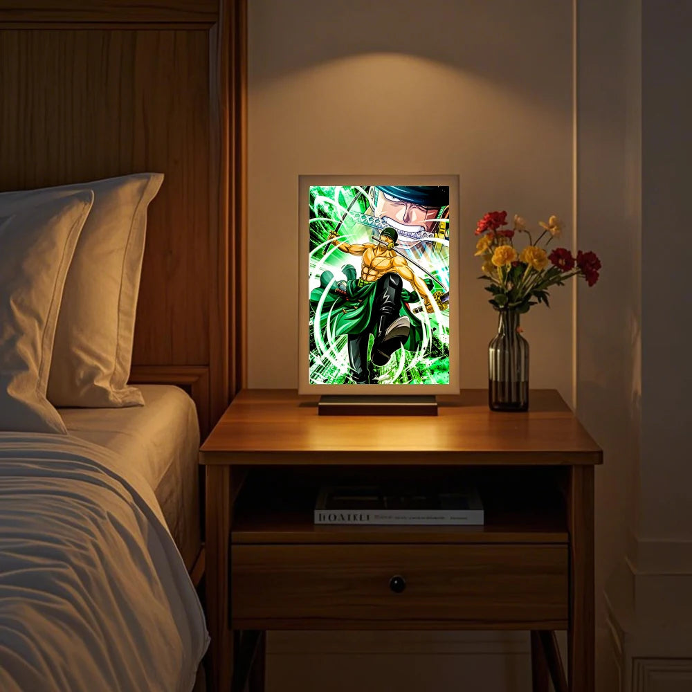 lampe led illustration animée support mural multicolore moderne chambre décoration veilleuse original art opacité