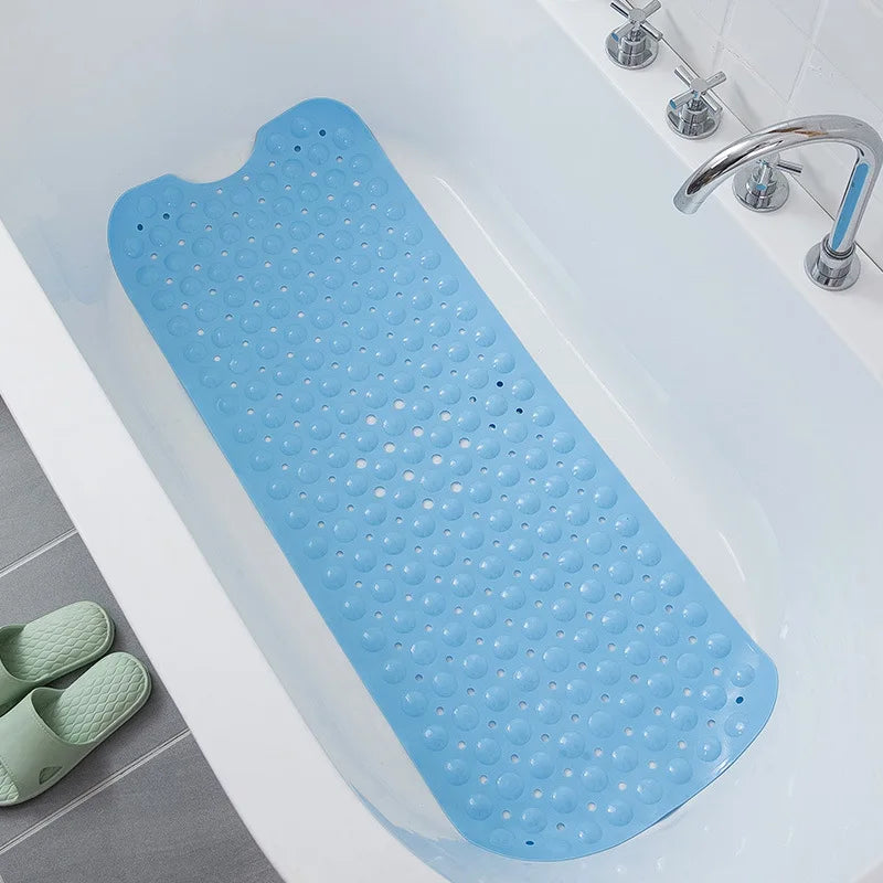 tapis bain antidérapant noir texturé surface ventouses 40x101cm moderne salle bain
