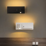 applique murale led moderne recharge sans fil étagère orientable chambre coucher minimaliste blanc noir