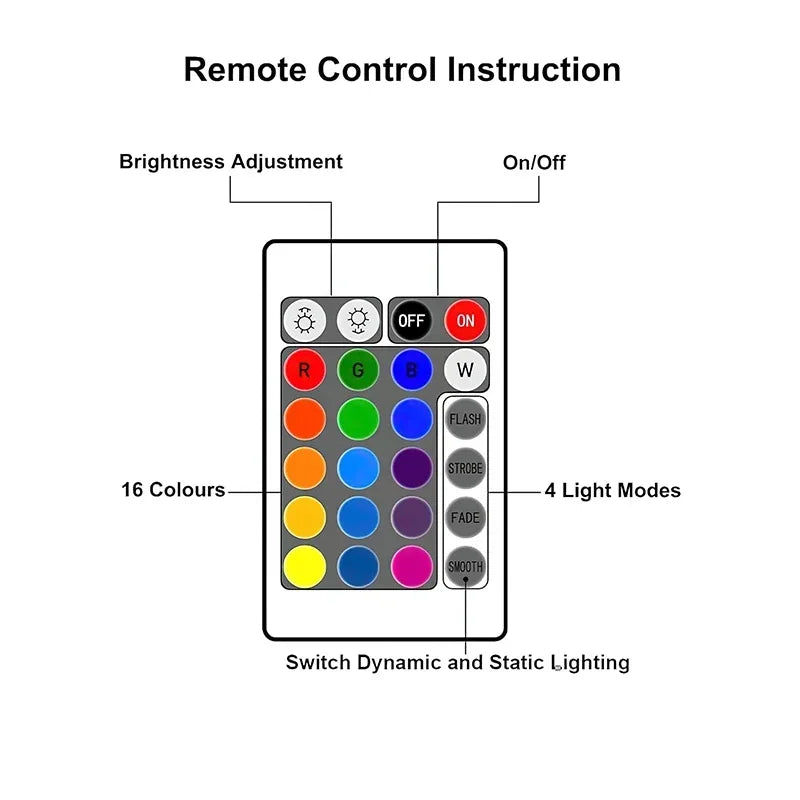 lampe led moderne transparente motifs texturés télécommande incluse effets lumineux variés