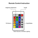 lampe led moderne transparente motifs texturés télécommande incluse effets lumineux variés
