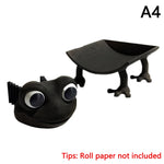 support rouleau papier toilette animaux rose noir gris beige porc grenouille adhesive fixe