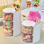 boîte rangement transparente moderne réutilisable bijoux accessoires cheveux élastiques brosse makeup
