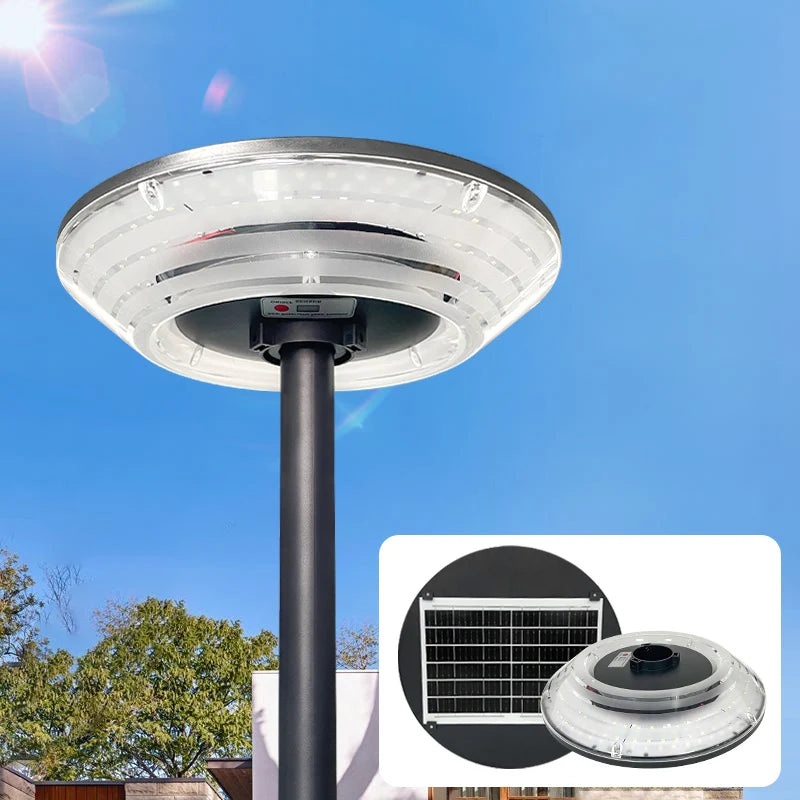 lampe solaire led moderne blanc noir autonome panneau solaire tringle haute luminosité