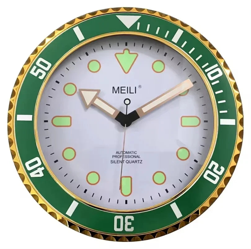 horloge murale moderne quartz aiguille vert noir bleu salon chambre