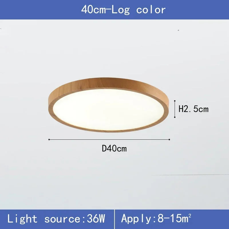 lampe moderne bois grainé blanc led surface ultrafine chambre salon cuisine