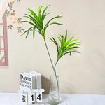 plantes artificielles vertes feuilles fines décoration intérieure moderne branchies striées minimalistes