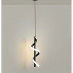 Suspension lumineuse moderne spirale noire blanche ajustable 100 150cm salon chambre